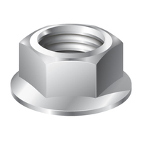 3/8"-16 SERRATED FLANGE NUTS - ZINC