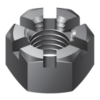1-1/2"-6 SLOTTED HEX NUT - PLAIN