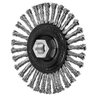 4-1/2" STRINGER BEAD WHEEL BRUSH DIA .020 STAINLESS STEEL 5/8-11" THREAD