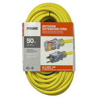 OUTDOOR EXTENSION CORD 12/3 GAUGE (50 FT) SJTW WITH LIGHTED END