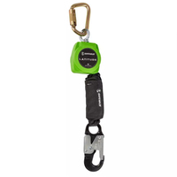 SAFEWAZE LATITUDE 6' SINGLE WEB SRL: CARABINER, ALUMINUM SNAP HOOK