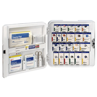 50 PERSON SMARTCOMPLIANCE COMPLETE FIRST AID PLASTIC CABINET, ANSI A+ WITH MEDS