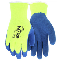NXG 7 GAUGE INSULATED HI-VIS ACRYLIC SHELL LATEX PALM AND FINGERS<p>X- LARGE </p>