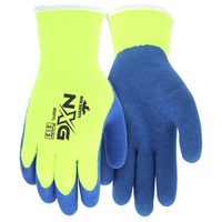 NXG 7 GAUGE INSULATED HI-VIS ACRYLIC SHELL LATEX PALM AND FINGERS<p>MEDIUM</p>