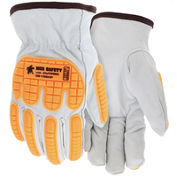 GOATSKIN LEATHER DRIVER WORK GLOVES  WITH HYPERMAX™ LINER, CUT RESISTANT A5  <p> EXTRA LARGE</p>