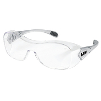 OTG SERIES,  OVER THE GLASS SAFETY GLASSES CLEAR ANTI-FOG LENS WITH GRAY TEMPLES