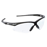 MEMPHIS +1.0 READER SAFETY GLASSES CLEAR (BLACK RIM)