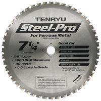 TENRYU STEEL-PRO FOR FERROUS METAL, 7-1/4" X 48 TPI, 5/8" ARBOR