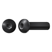 #10-24 X 7/16" BUTTON HEAD SOCKET CAP SCREW ALLOY BLACK OXIDE