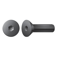 1/4"-20 X 1 3/8" FLAT SOCKET CAP SCREW PLAIN BLACK OXIDE