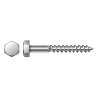 1/4" X 1" HEX HEAD LAG SCREW A307 A - ZINC