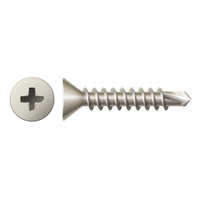 #10 X 1" FLAT PHILL SELF DRILL 410 STAINLESS