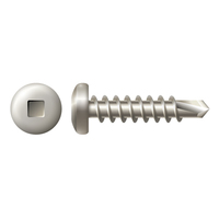 #10 X 1" PAN SQDR SELF DRILL 410 STAINLESS