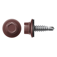 #14 X 7/8" STITCH SCREW WITH NEO WASHER - COLONIAL RED