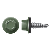 #14 X 7/8" STITCH SCREW WITH NEO WASHER - LEAF GREEN