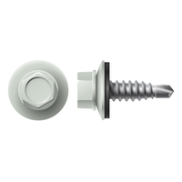 #14-14 X 7/8 HWH STITCH SCREW ZINC W/NEO WASHER (#12 HD) COOL OLD TOWN GRAY (BULK)