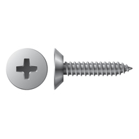 #6 X 1-1/4" FLAT HEAD (UNDERCUT) PHILLIPS DRIVE TAPPING SCREW ZINC