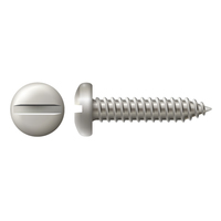 #8 X 1” PAN HEAD SLOTTED DRIVE TAPPING SCREW - 18-8 STAINLESS