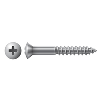 #6 X 2" OVAL HEAD PHILLIPS DRIVE WOOD SCREW ZINC