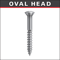 OVAL HEAD WOOD SCREWS