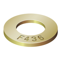 1/4" F436 FLAT WASHER <p>YELLOW ZINC</p>