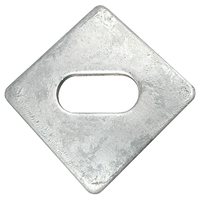 3/4" (3X3) 1/4" THICK SQUARE SLOTTED PLATE WASHER HOT DIPPED GALVANIZED