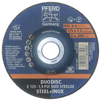 5" X .065" DUODISC® WHEEL, 7/8" AH - A 46 P PSF-INOX - TYPE 27