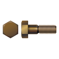 3/8"-16 X 2" HEX CAP SCREW FULL THREAD SILICON BRONZE