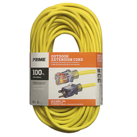 OUTDOOR EXTENSION CORD 12/3 GAUGE (100 FT) SJTW WITH LIGHTED END