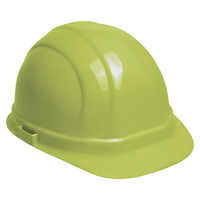 6-POINT NYLON HARD HAT W/ RATCHET HI-VIS LIME CAP STYLE